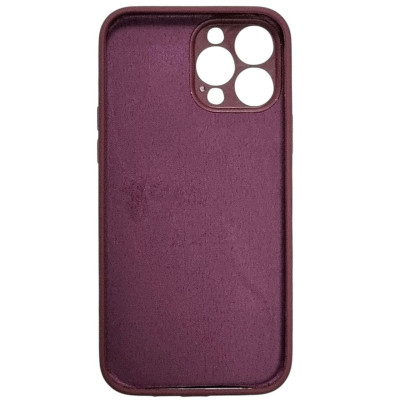 Накладка (з мікрофіброю) NO LOGO Silk Full Camera для iPhone 13 Pro Max- сливовий