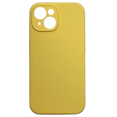Накладка (з мікрофіброю) NO LOGO Silk Full Camera для iPhone 15- жовтий