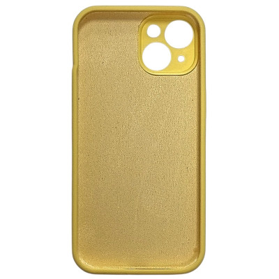 Накладка (з мікрофіброю) NO LOGO Silk Full Camera для iPhone 15- жовтий