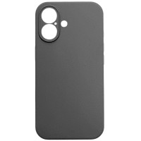 Накладка (з мікрофіброю) NO LOGO Silk Full Camera для iPhone 16- темно-сірий