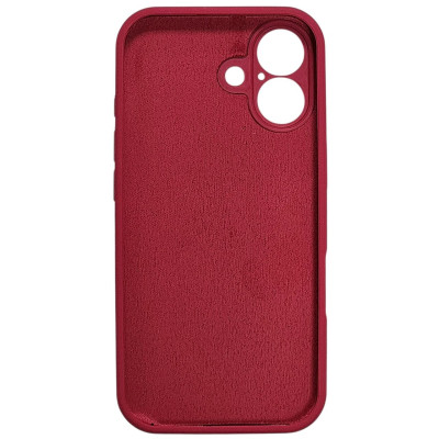 Накладка (з мікрофіброю) NO LOGO Silk Full Camera для iPhone 17- червона троянда