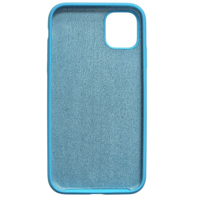 Накладка (з мікрофіброю) NO LOGO для iPhone 11- блакитний
