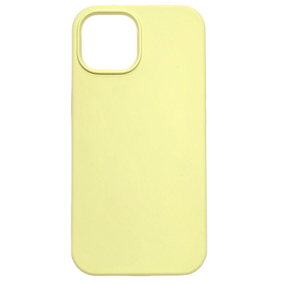 Накладка (з мікрофіброю) NO LOGO для iPhone 12 Pro / 12- світло-жовтий Накладка (з мікрофіброю) NO LOGO для iPhone 12 Pro / 12- світло-жовтий