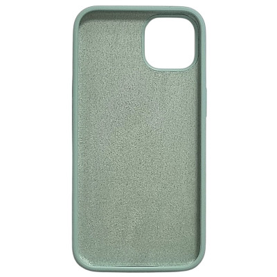 Накладка (з мікрофіброю) NO LOGO для iPhone 13- світло-бірюзовий