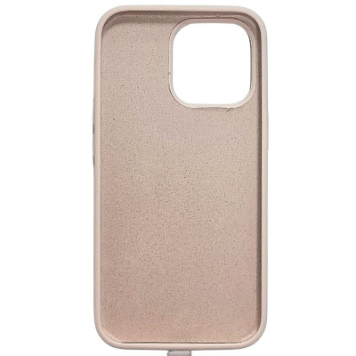 Накладка (з мікрофіброю) NO LOGO для iPhone 13 Pro- пудровий
