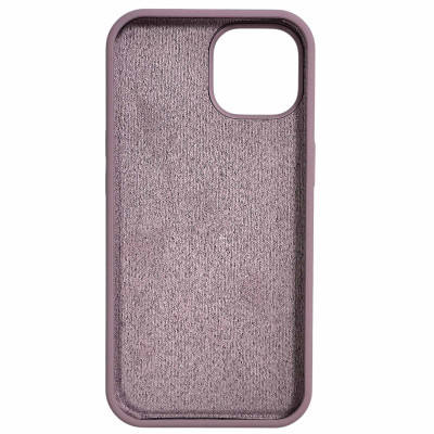 Накладка (з мікрофіброю) NO LOGO для iPhone 14 Pro Max- ліловий