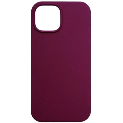 Накладка (з мікрофіброю) NO LOGO для iPhone 15- марсала