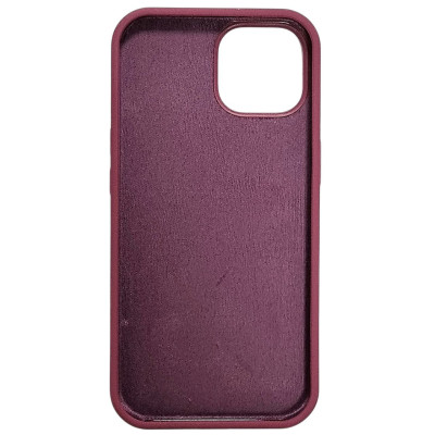Накладка (з мікрофіброю) NO LOGO для iPhone 15- марсала