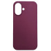 Накладка (з мікрофіброю) NO LOGO для iPhone 17- марсала