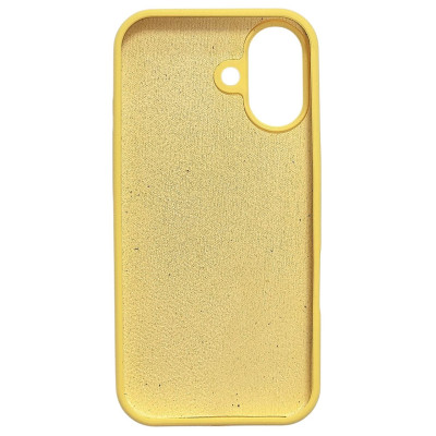 Накладка (з мікрофіброю) NO LOGO для iPhone 17- жовтий