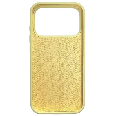 Накладка (з мікрофіброю) NO LOGO для iPhone 17 Pro / 18 Pro- світло-жовтий