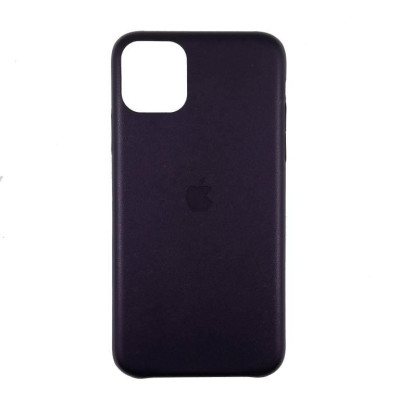 Накладка шкіряна (з мікрофіброю) Ahimsa PU Leather Case Logo для iPhone 11 Pro Max - фіолетовий