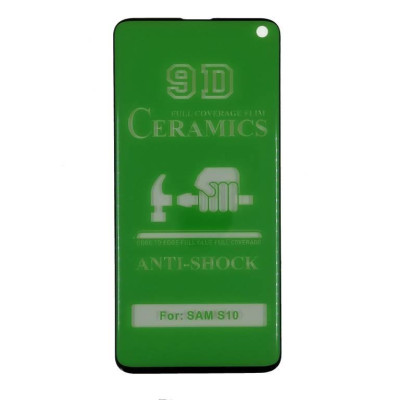 Плівка захисна CERAMiCS 9D для Samsung S10- чорний Плівка захисна CERAMiCS 9D для Samsung S10- чорний