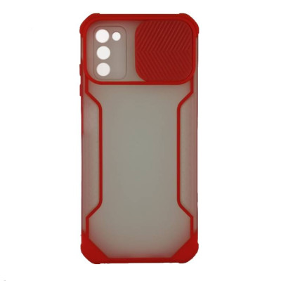 Накладка Camshield matte зі шторкою на камеру для Samsung A03S / A037- червоний Накладка Camshield matte зі шторкою на камеру для Samsung A03S / A037- червоний