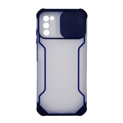 Накладка Camshield matte зі шторкою на камеру для Samsung A03S / A037- синій Накладка Camshield matte зі шторкою на камеру для Samsung A03S / A037- синій
