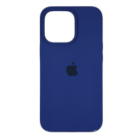 Накладка (з мікрофіброю) Silk Full Protective для iPhone 13 Pro (6.1`)- темно-синій