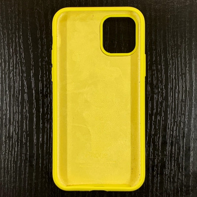 Накладка (з мікрофіброю) Silk Original Full Cover для iPhone 11 Pro- №56 яскраво- жовтий