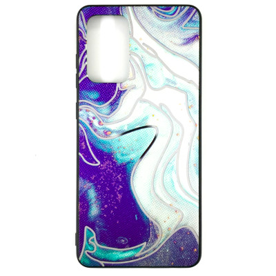 Накладка Marble UV для Samsung A72/A725- зелений