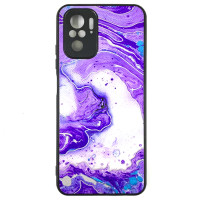 Накладка Marble UV для Xiaomi Redmi Note 10 / Note 10S / Poco M5s- фіолетовий