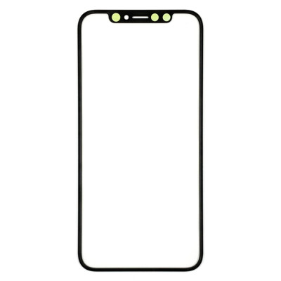 Скло дисплея для переклеювання iPhone X Black (OCA плівка)