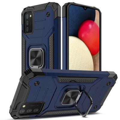 Протиударний чохол Union Ring for Magnet для Samsung A02S / A025- синій Протиударний чохол Union Ring for Magnet для Samsung A02S / A025- синій