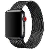 Ремінець Milanese Loop Design для Apple Watch 38/40/41/42mm(ser.10)- чорний Ремінець Milanese Loop Design для Apple Watch 38/40/41/42mm(ser.10)- чорний