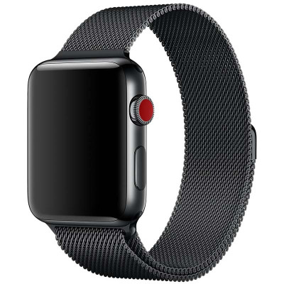 Ремінець Milanese Loop Design для Apple Watch 38/40/41/42mm(ser.10)- чорний Ремінець Milanese Loop Design для Apple Watch 38/40/41/42mm(ser.10)- чорний