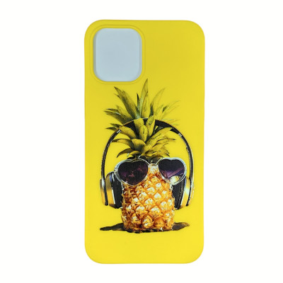 Накладка (з мікрофіброю) Case Art для iPhone 12 Pro Max (6.7`)- жовтий DJ