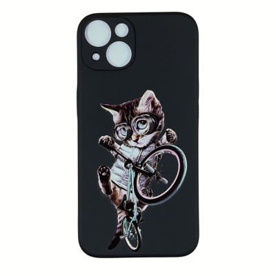 Накладка (з мікрофіброю) Case Art для iPhone 13- чорний Накладка (з мікрофіброю) Case Art для iPhone 13- чорний