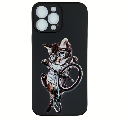 Накладка (з мікрофіброю) Case Art для iPhone 13 Pro Max- чорний Накладка (з мікрофіброю) Case Art для iPhone 13 Pro Max- чорний
