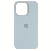 Накладка (з мікрофіброю) Silk Full Protective для iPhone 13 Pro (6.1`)- синій туман