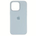 Накладка (з мікрофіброю) Silk Full Protective для iPhone 13 Pro (6.1`)- синій туман