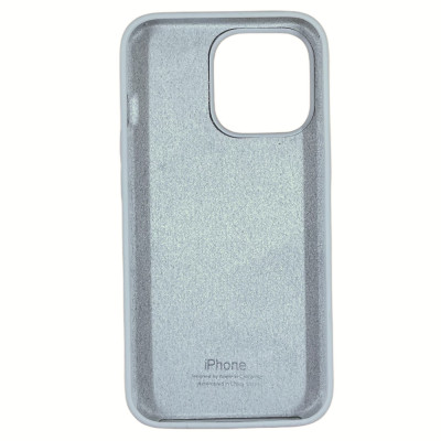 Накладка (з мікрофіброю) Silk Full Protective для iPhone 13 Pro (6.1`)- синій туман