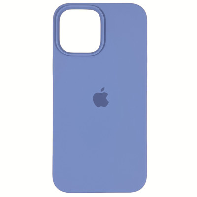 Накладка (з мікрофіброю) Silk Full Protective для iPhone 13 Pro Max (6.7`)- лавандовий сірий