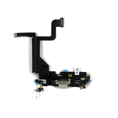 Шлейф з конектором зарядки для iPhone 13 Pro (мікрофон, компоненти) Original Black
