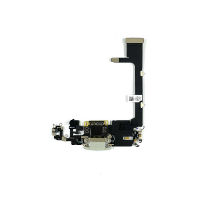 Шлейф з конектором зарядки для iPhone 11 Pro (мікрофон, компоненти) Original White