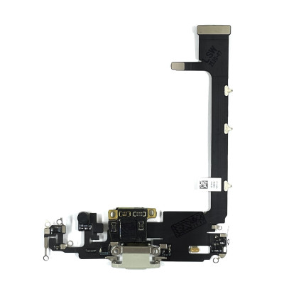 Шлейф з конектором зарядки для iPhone 11 Pro Max (мікрофон, компоненти) Original White
