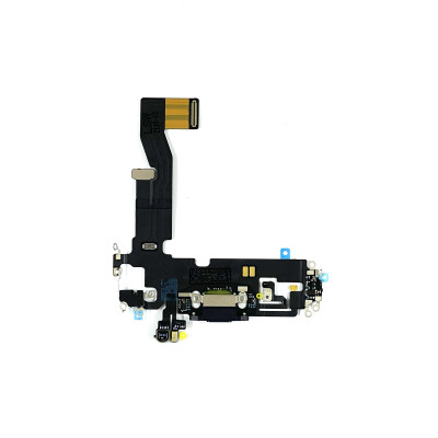 Шлейф з конектором зарядки для iPhone 12 (мікрофон, компоненти) Original Black