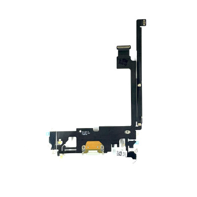 Шлейф з конектором зарядки для iPhone 12 Pro Max (мікрофон, компоненти) Original White