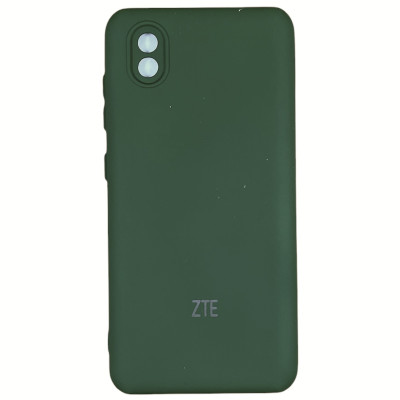 Накладка (з мікрофіброю) Silicone Cover My Color Full Camera для ZTE Blade A3 2020- темно-зелений