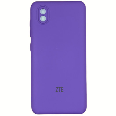 Накладка (з мікрофіброю) Silicone Cover My Color Full Camera для ZTE Blade A3 2020- фіолетовий