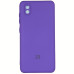 Накладка (з мікрофіброю) Silicone Cover My Color Full Camera для ZTE Blade A3 2020- фіолетовий