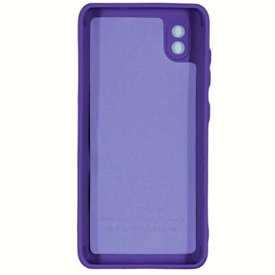 Накладка (з мікрофіброю) Silicone Cover My Color Full Camera для ZTE Blade A3 2020- фіолетовий