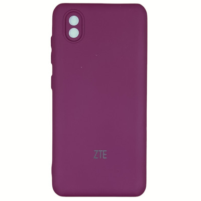 Накладка (з мікрофіброю) Silicone Cover My Color Full Camera для ZTE Blade A3 2020- марсала