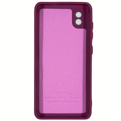 Накладка (з мікрофіброю) Silicone Cover My Color Full Camera для ZTE Blade A3 2020- марсала