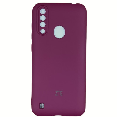 Накладка (з мікрофіброю) Silicone Cover My Color Full Camera для ZTE Blade A7 2020- марсала