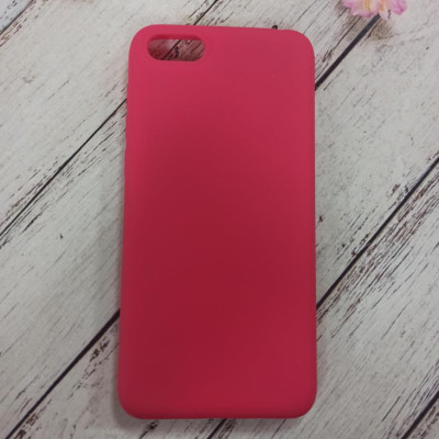 Накладка (з мікрофіброю) Silk (AAA) для Huawei Y5 2018/Huawei Honor 7A Soft Touch- рожевий