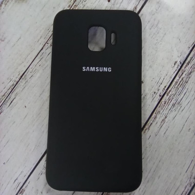 Накладка (з мікрофіброю) Silk (AAA) для Samsung J260/J2 Core 2018- чорний