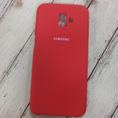 Накладка (з мікрофіброю) Silk (AAA) для Samsung J610/J6 Plus 2018- червоний
