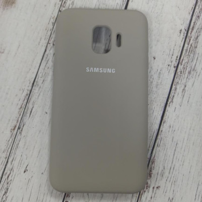 Накладка (з мікрофіброю) Silk (AAA) для Samsung J260/J2 Core 2018- сірий